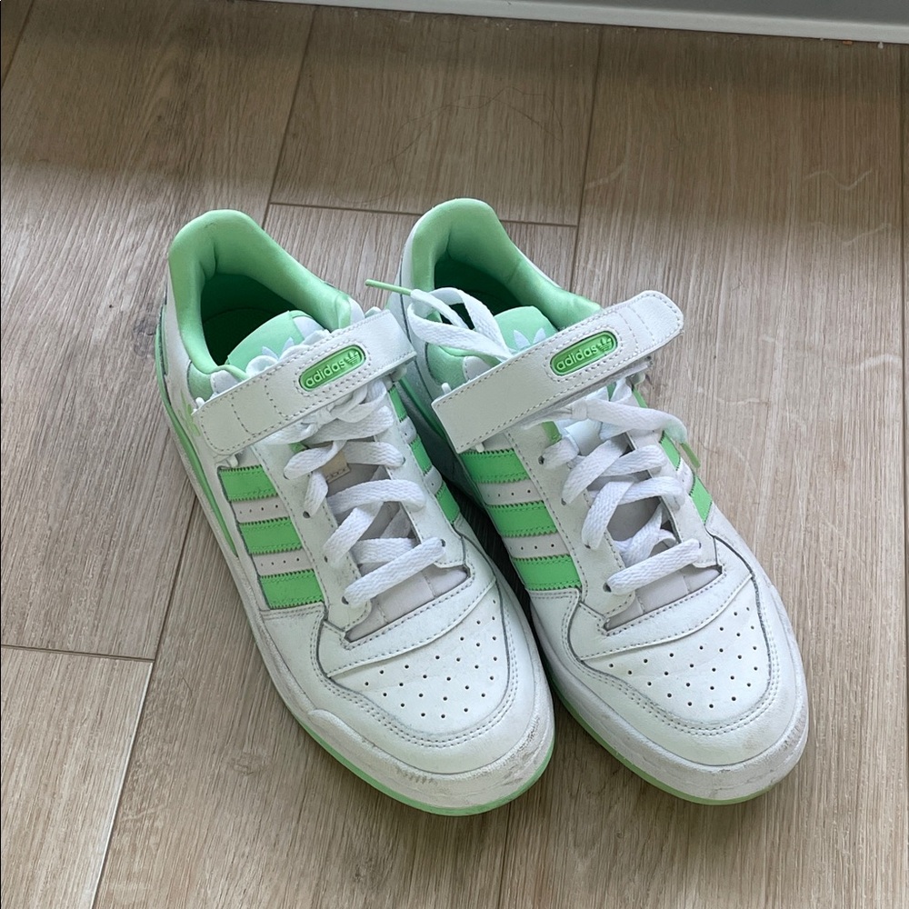 *Sample* Adidas White and Light Green Sneakers